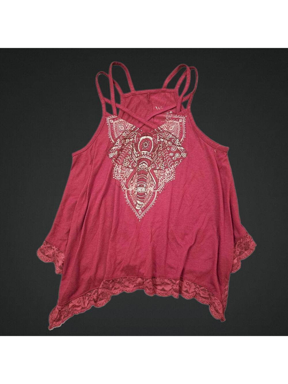 Medium "Wound Up" Strappy Tank Top with Mandala Design